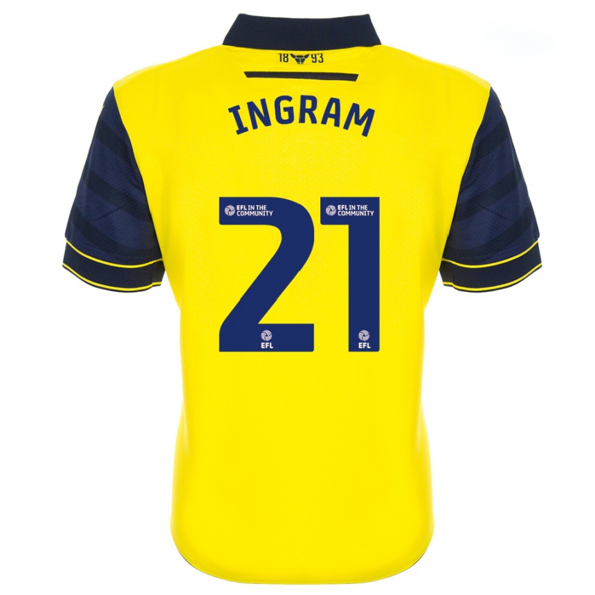 נשים כדורגל מאט אינגרם #21 צהוב כחול נייבי ג'רזי ביתית 2025/26