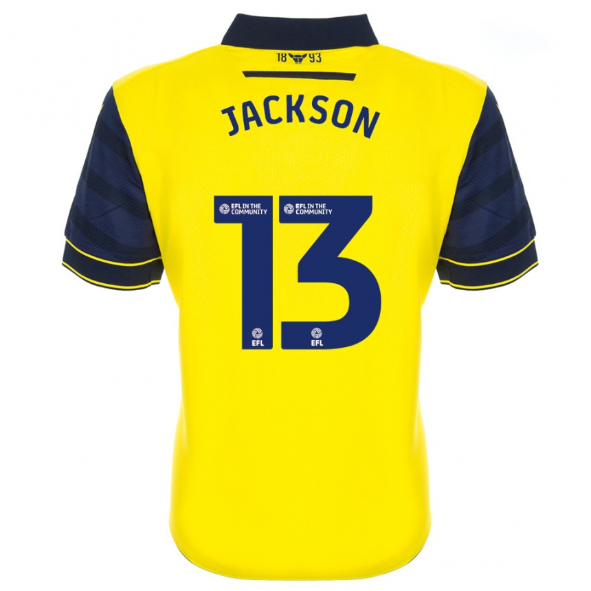נשים כדורגל Will Jackson #13 צהוב כחול נייבי ג'רזי ביתית 2025/26