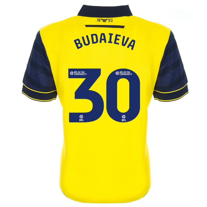 נשים כדורגל Vitallia Budaieva #30 צהוב כחול נייבי ג'רזי ביתית 2025/26