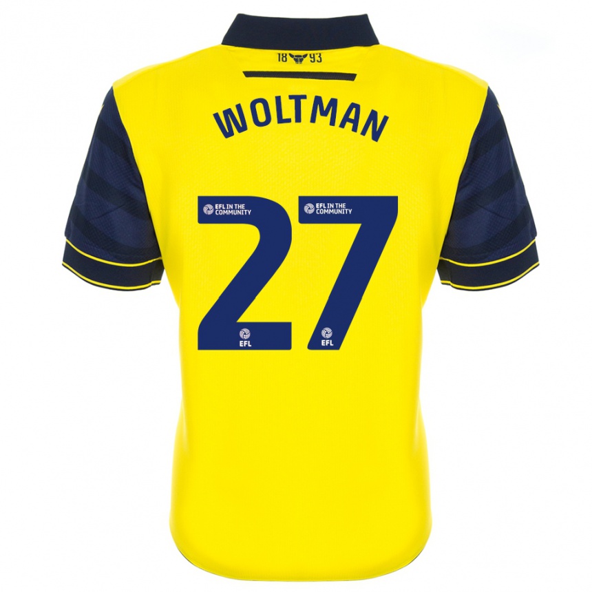 נשים כדורגל מקס וולטמן #27 צהוב כחול נייבי ג'רזי ביתית 2025/26