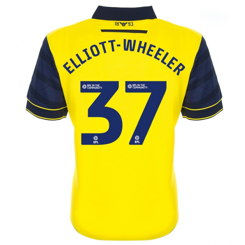 נשים כדורגל איידן אליוט-ווילר #37 צהוב כחול נייבי ג'רזי ביתית 2025/26