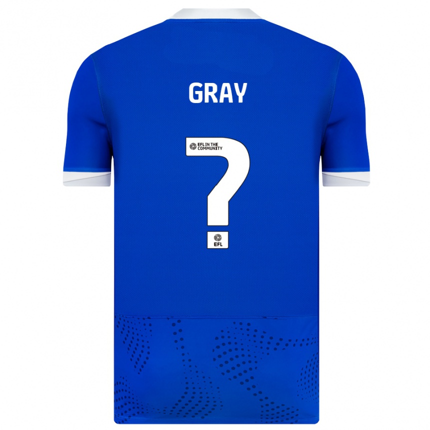 נשים כדורגל Jessica Gray #0 כחול לבן ג'רזי ביתית 2025/26