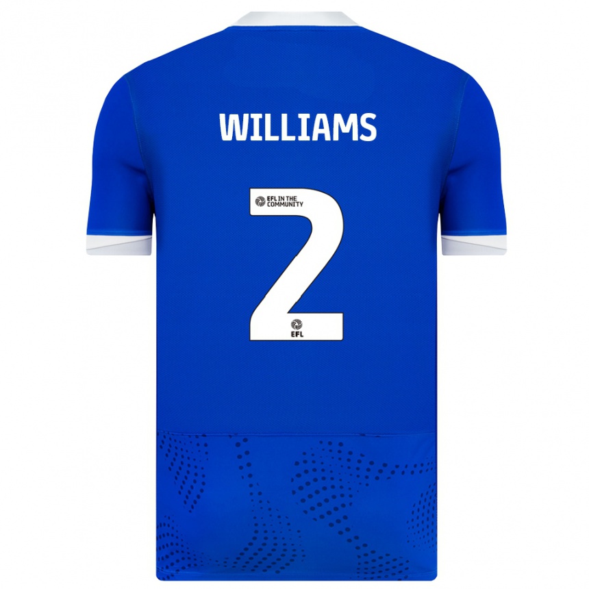 נשים כדורגל Jordan Williams #2 כחול לבן ג'רזי ביתית 2025/26