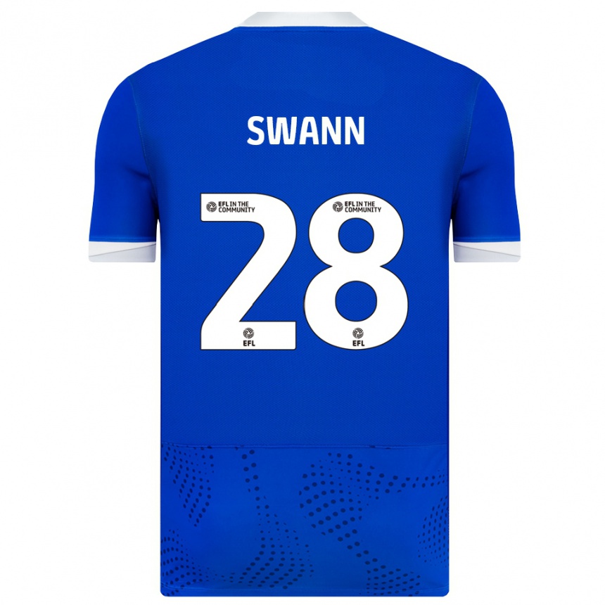 נשים כדורגל ראובן סוואן #28 כחול לבן ג'רזי ביתית 2025/26