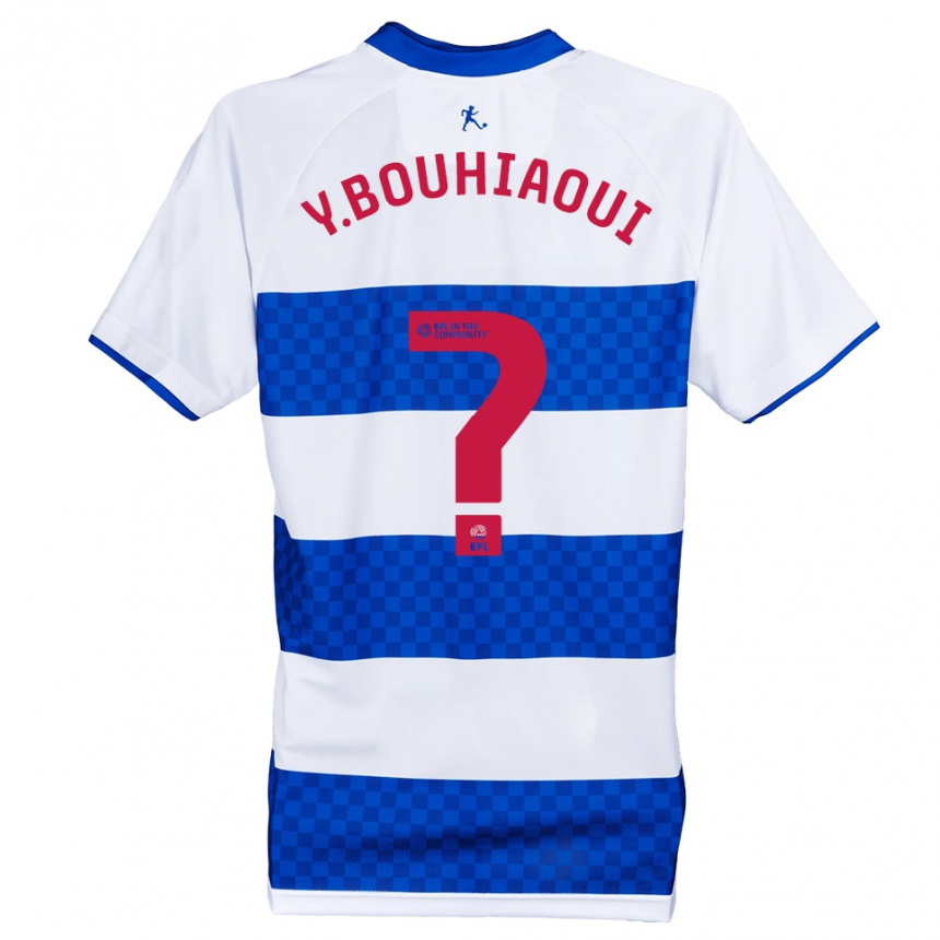 נשים כדורגל Youssef Bouhiaoui #0 כחול לבן ג'רזי ביתית 2025/26
