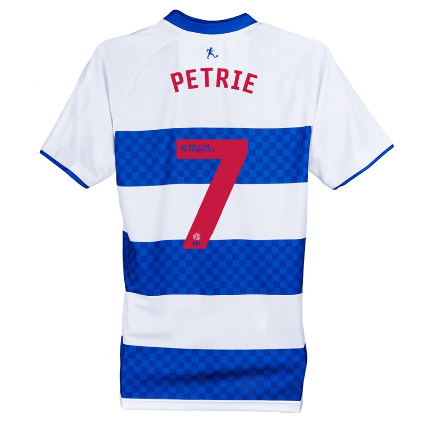 נשים כדורגל קירן פיטרי #7 כחול לבן ג'רזי ביתית 2025/26