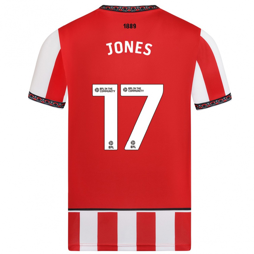 נשים כדורגל Frankie Jones #17 אדום לבן ג'רזי ביתית 2025/26