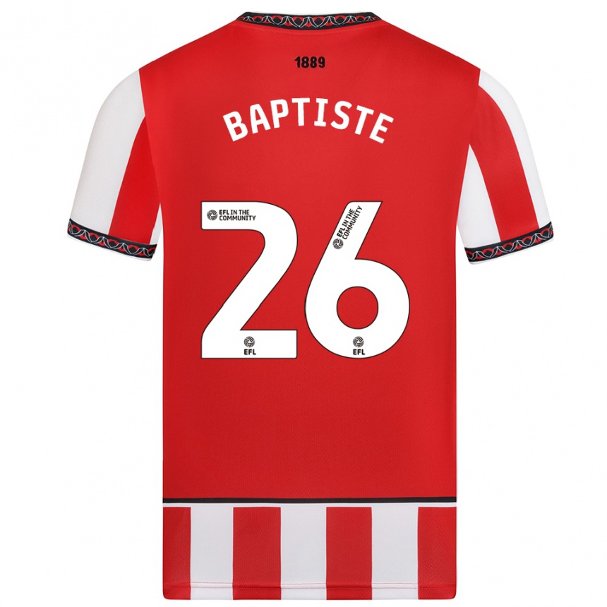 נשים כדורגל ג'מאל בפטיסט #26 אדום לבן ג'רזי ביתית 2025/26