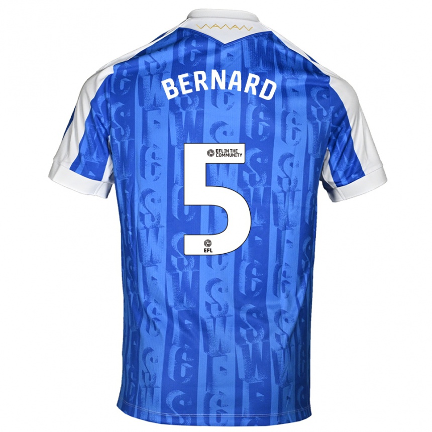 נשים כדורגל דישון ברנרד #5 כחול לבן ג'רזי ביתית 2025/26