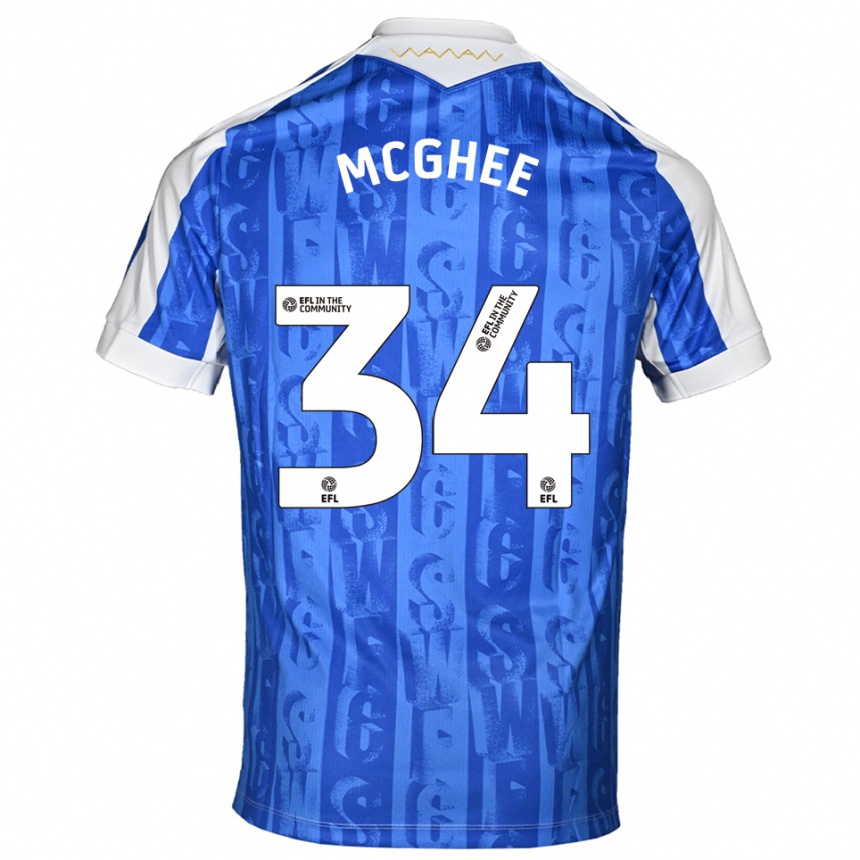 נשים כדורגל קול מגי #34 כחול לבן ג'רזי ביתית 2025/26