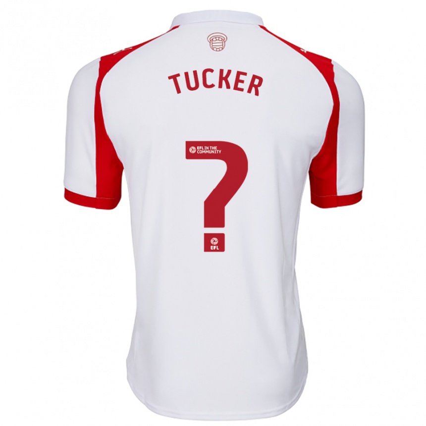 נשים כדורגל Ruby Tucker #0 לבן אדום ג'רזי ביתית 2025/26