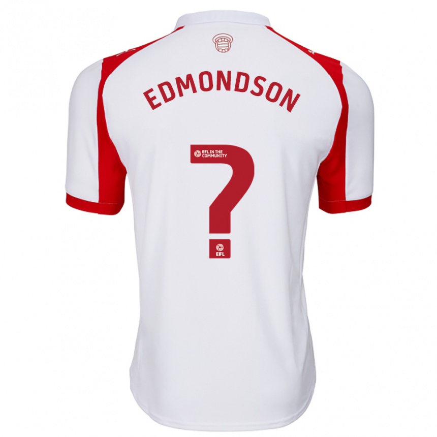 נשים כדורגל טיילר אדמונדסון #0 לבן אדום ג'רזי ביתית 2025/26