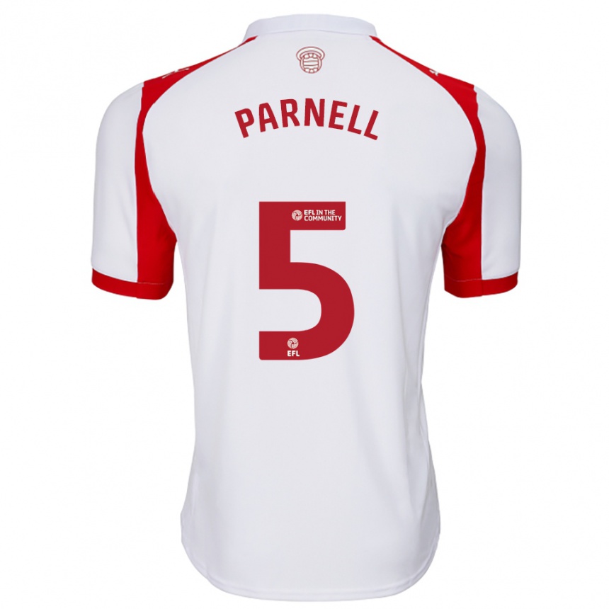 נשים כדורגל רוזנה פארנל #5 לבן אדום ג'רזי ביתית 2025/26