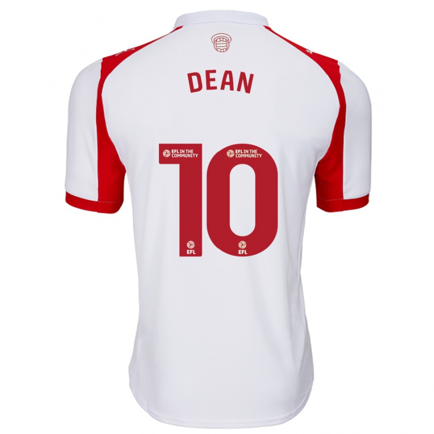 נשים כדורגל ריאנה דין #10 לבן אדום ג'רזי ביתית 2025/26