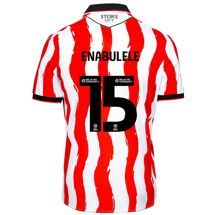 נשים כדורגל Oghosaiwi Enabulele #15 לבן אדום ג'רזי ביתית 2025/26