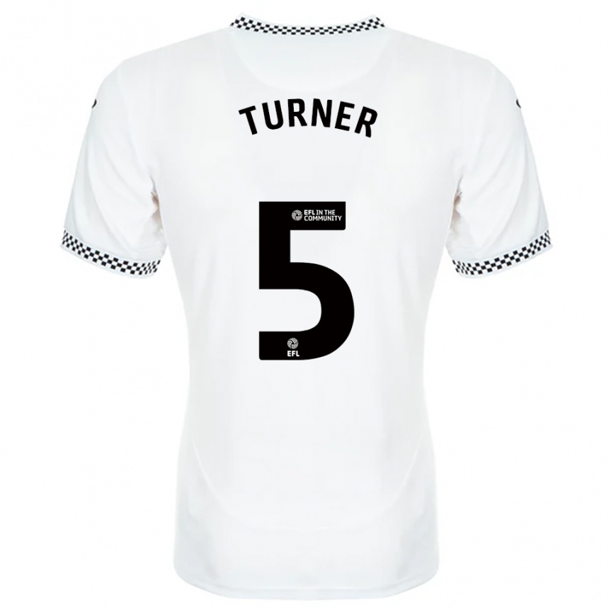 נשים כדורגל Steph Turner #5 לבן כתום ג'רזי ביתית 2025/26