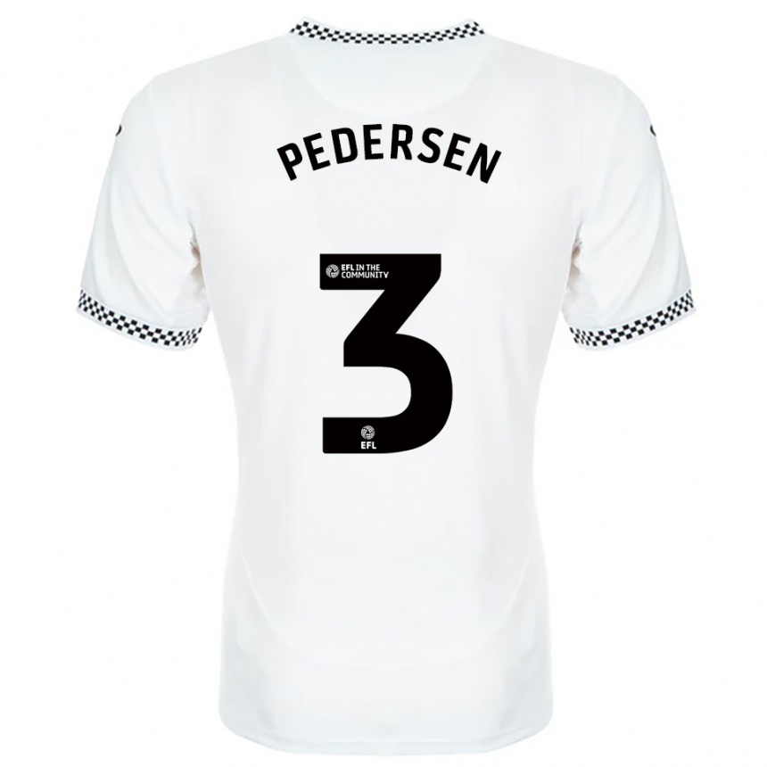 נשים כדורגל כריסטיאן פדרסן #3 לבן כתום ג'רזי ביתית 2025/26