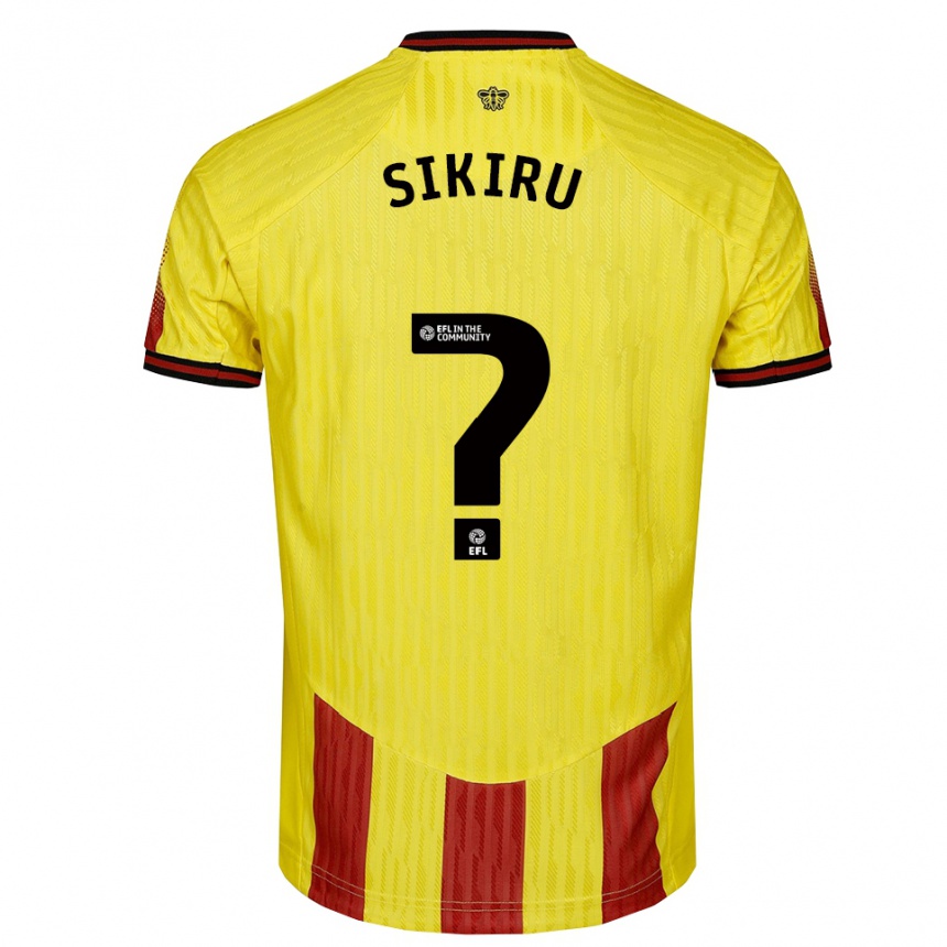 נשים כדורגל Prince Sikiru #0 צהוב אדום ג'רזי ביתית 2025/26