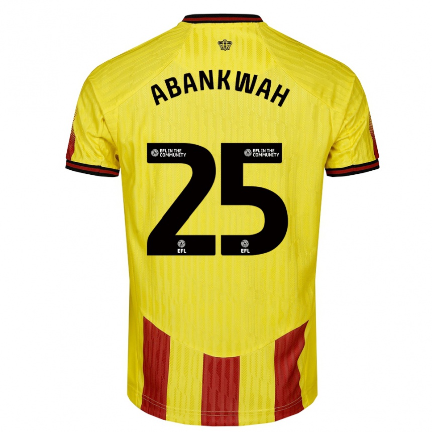 נשים כדורגל ג'יימס אבנקווה #25 צהוב אדום ג'רזי ביתית 2025/26