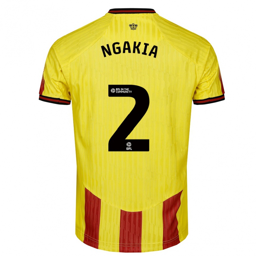 נשים כדורגל Jeremy Ngakia #2 צהוב אדום ג'רזי ביתית 2025/26 נשים כדורגל Jeremy Ngakia #2 צהוב אדום ג'רזי ביתית 2025/26