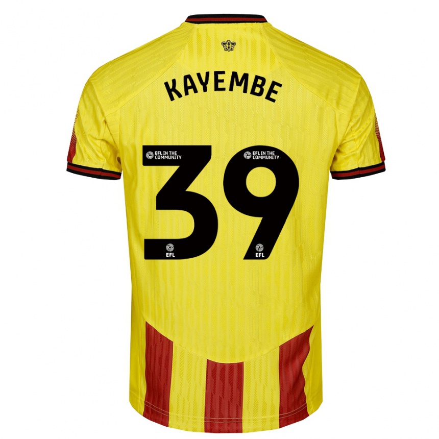 נשים כדורגל אדו קיימבה #39 צהוב אדום ג'רזי ביתית 2025/26