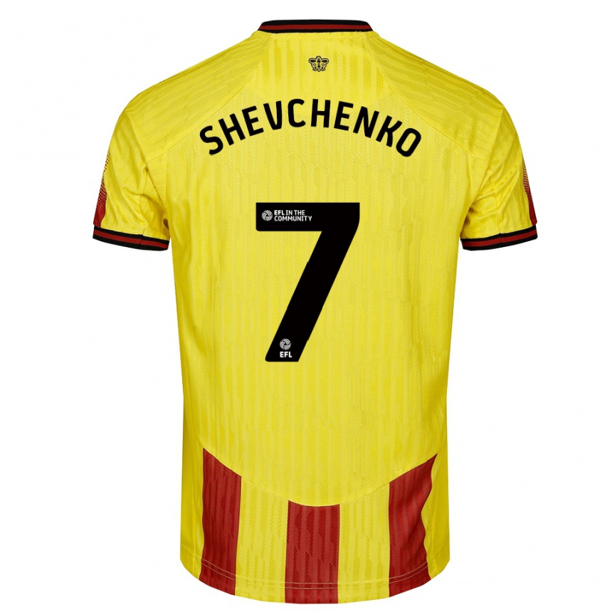 נשים כדורגל כריסטיאן שבצ׳נקו #7 צהוב אדום ג'רזי ביתית 2025/26