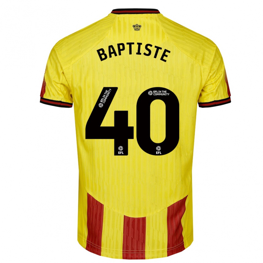 נשים כדורגל ביאנקה באטיס #40 צהוב אדום ג'רזי ביתית 2025/26