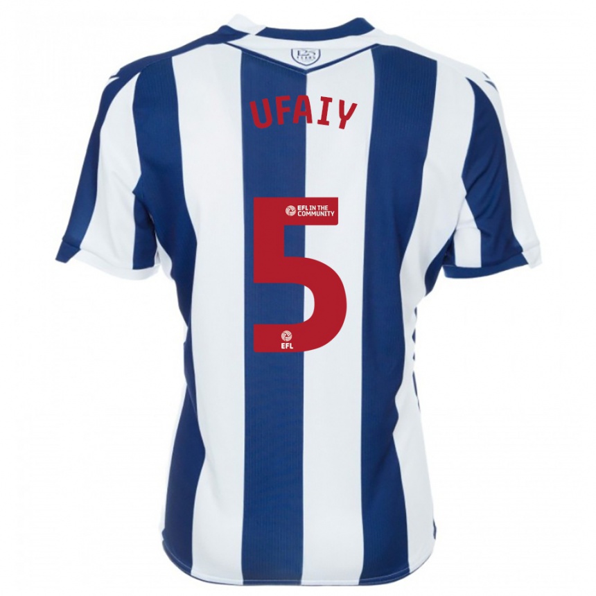 נשים כדורגל קווין אופיי #5 כחול נייבי לבן ג'רזי ביתית 2025/26