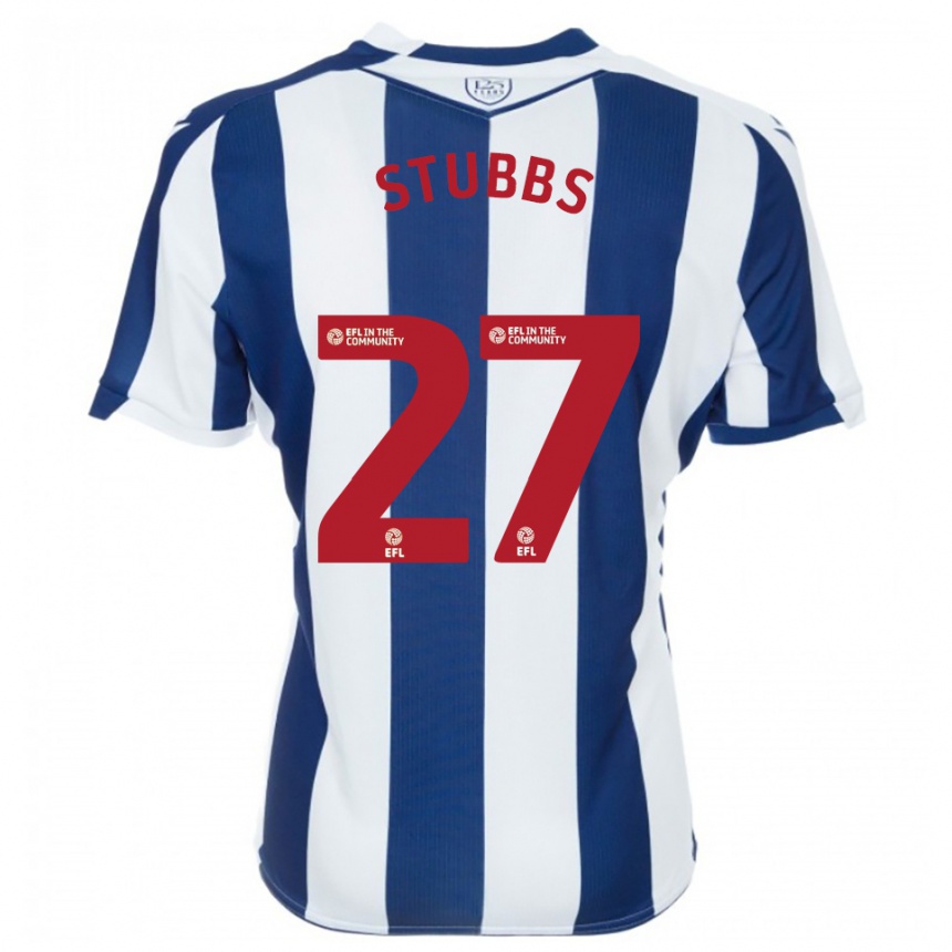 נשים כדורגל אוליביה סטאבס #27 כחול נייבי לבן ג'רזי ביתית 2025/26