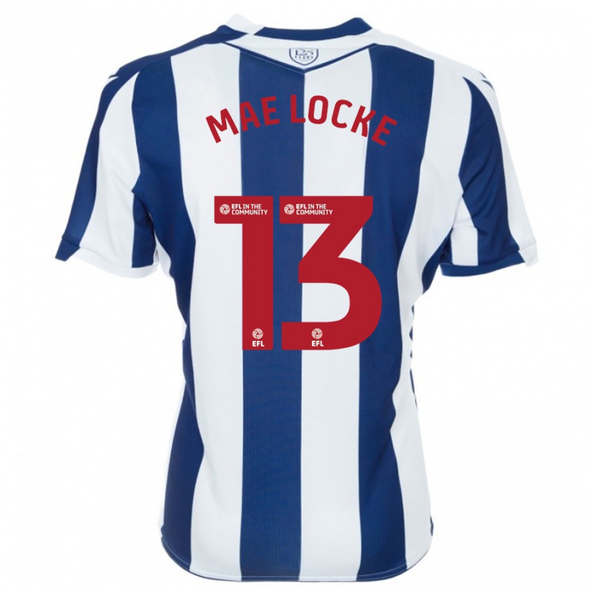 נשים כדורגל Ellie Mae Locke #13 כחול נייבי לבן ג'רזי ביתית 2025/26