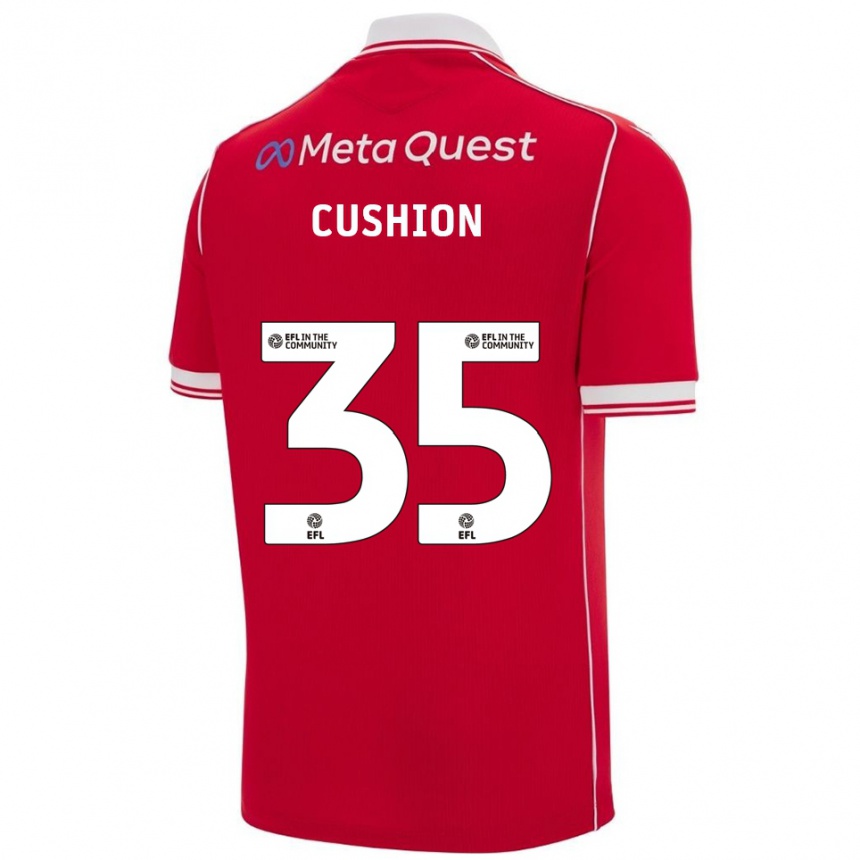 נשים כדורגל אוון פול קושיון #35 אדום לבן ג'רזי ביתית 2025/26