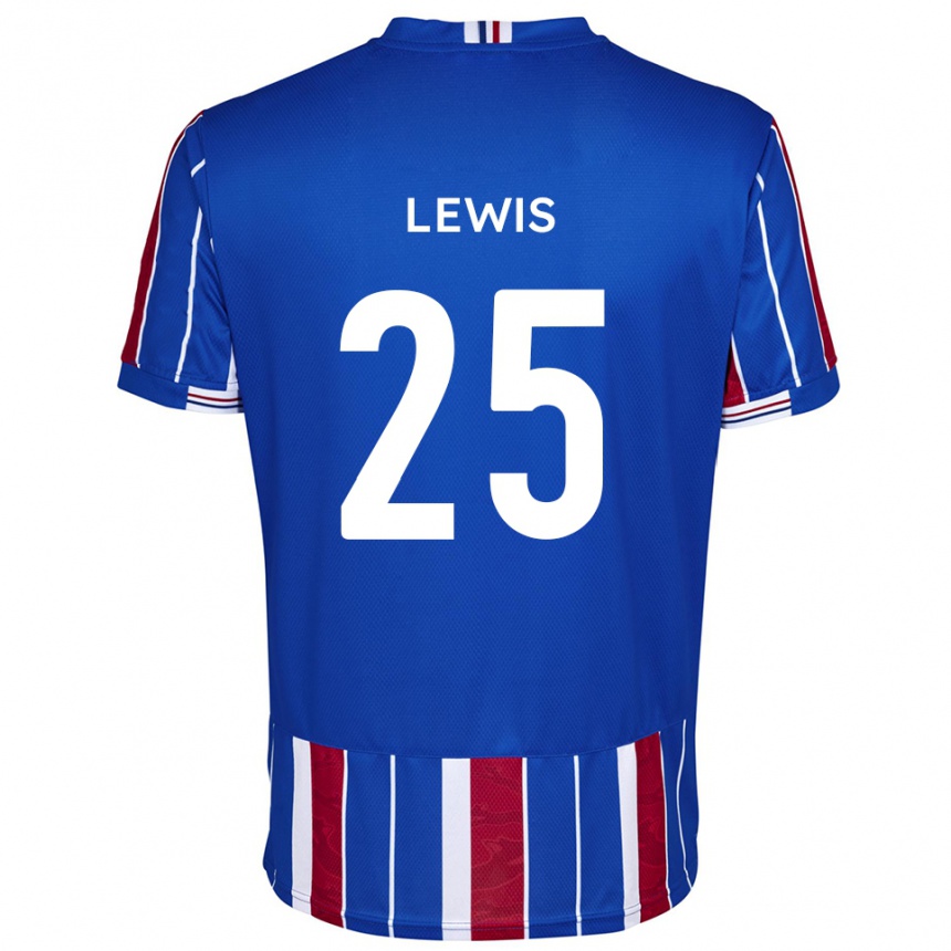 נשים כדורגל Harry Lewis #25 כחול אדום לבן ג'רזי ביתית 2025/26