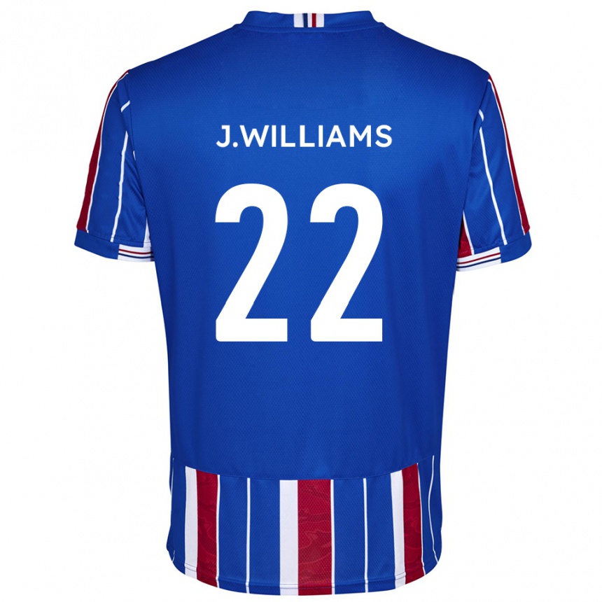 נשים כדורגל Josh Williams #22 כחול אדום לבן ג'רזי ביתית 2025/26