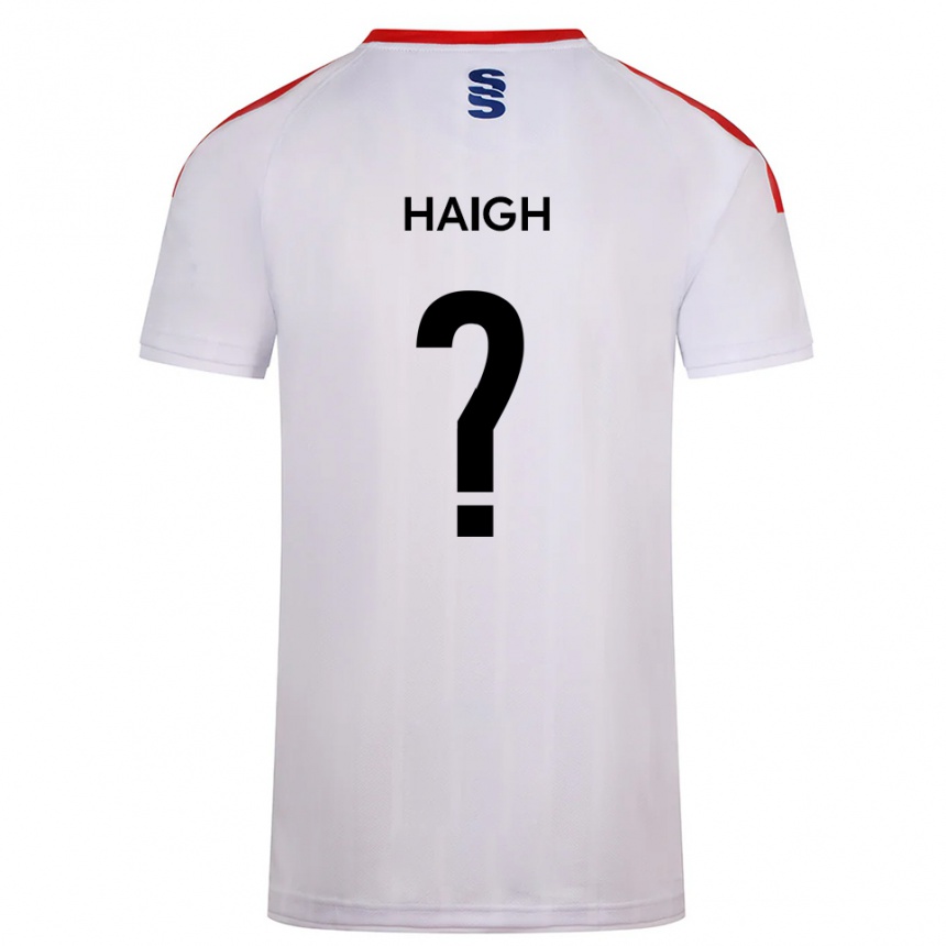 נשים כדורגל Haigh Haigh #0 לבן כחול נייבי ג'רזי ביתית 2025/26