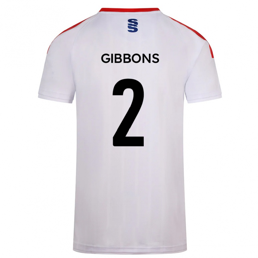 נשים כדורגל Sam Gibbons #2 לבן כחול נייבי ג'רזי ביתית 2025/26