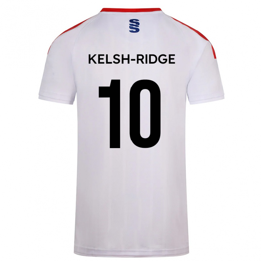 נשים כדורגל Hollie Kelsh-Ridge #10 לבן כחול נייבי ג'רזי ביתית 2025/26