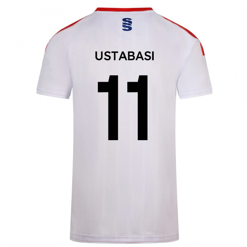 נשים כדורגל ג'ונתן אוסטבאשי #11 לבן כחול נייבי ג'רזי ביתית 2025/26