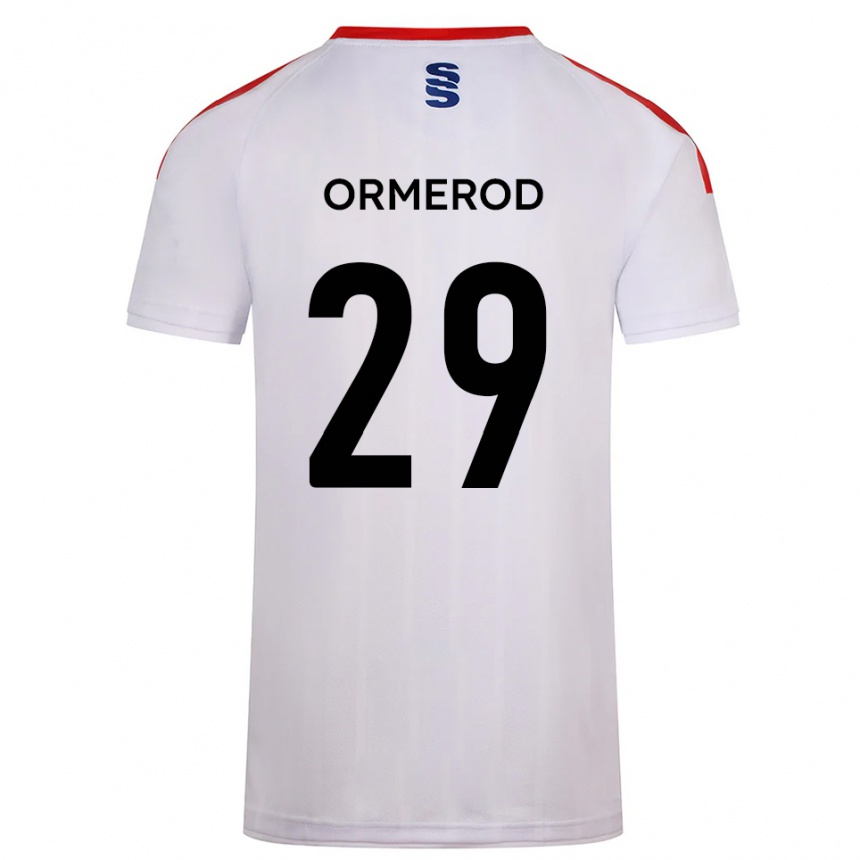 נשים כדורגל דניאל לי אורמרוד #29 לבן כחול נייבי ג'רזי ביתית 2025/26