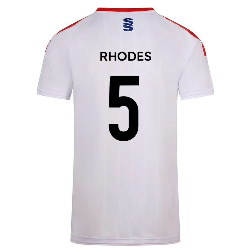 נשים כדורגל אלכס רודס #5 לבן כחול נייבי ג'רזי ביתית 2025/26
