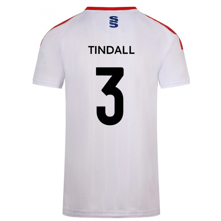 נשים כדורגל Millie Tindall #3 לבן כחול נייבי ג'רזי ביתית 2025/26