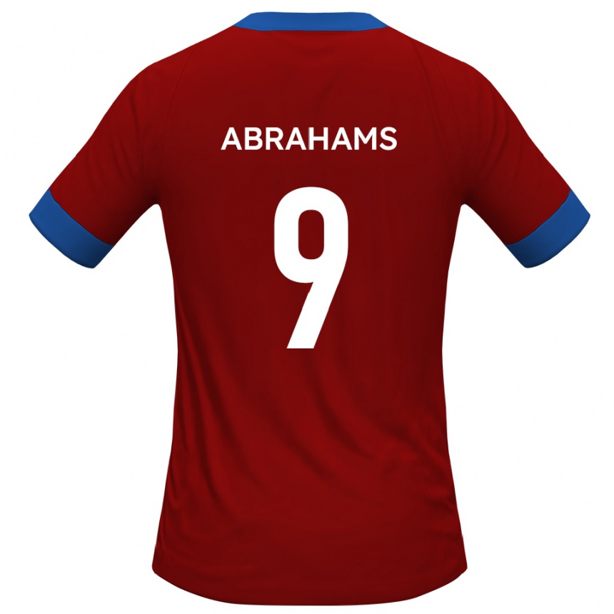 נשים כדורגל טריסטן אברהמס #9 כחול אדום ג'רזי ביתית 2025/26