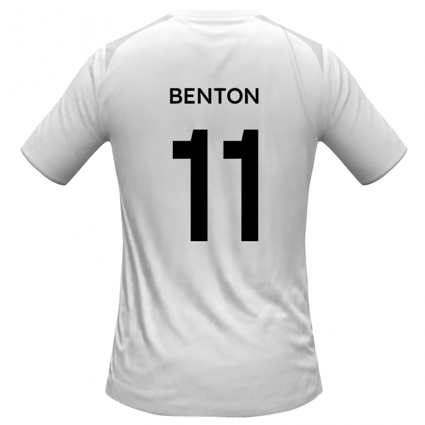 נשים כדורגל ג׳ון הריסון בנטון #11 לבן אפור ג'רזי ביתית 2025/26