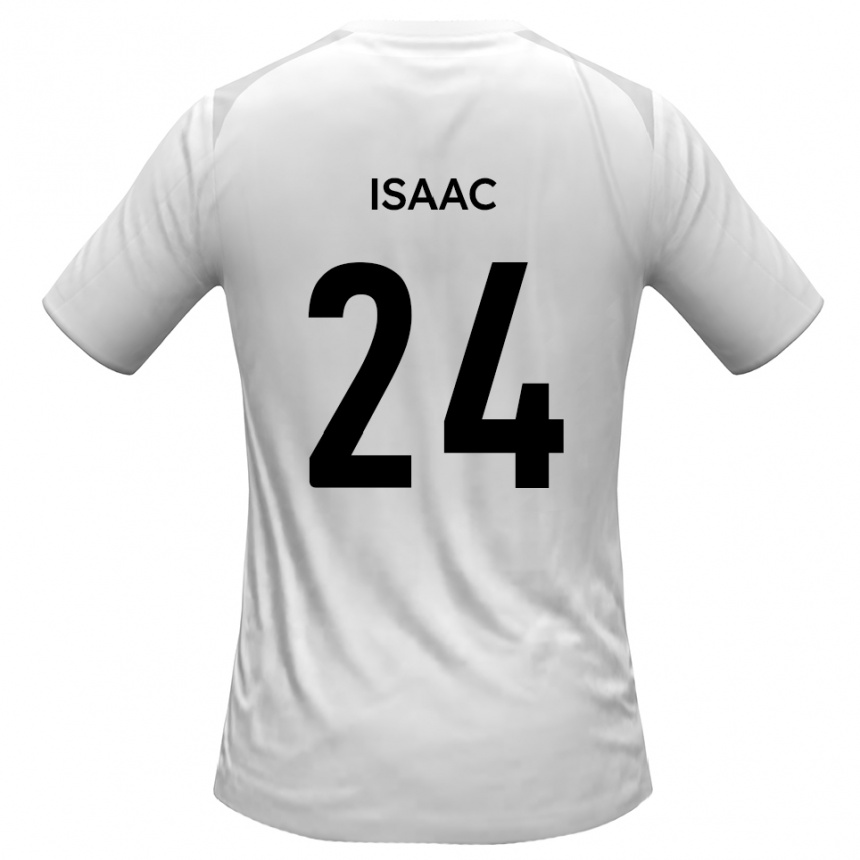 נשים כדורגל Daniel Isaac #24 לבן אפור ג'רזי ביתית 2025/26