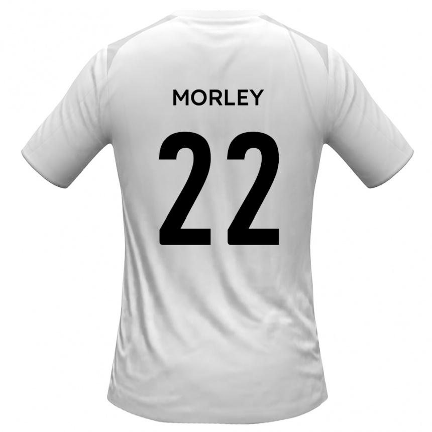 נשים כדורגל Adam Morley #22 לבן אפור ג'רזי ביתית 2025/26