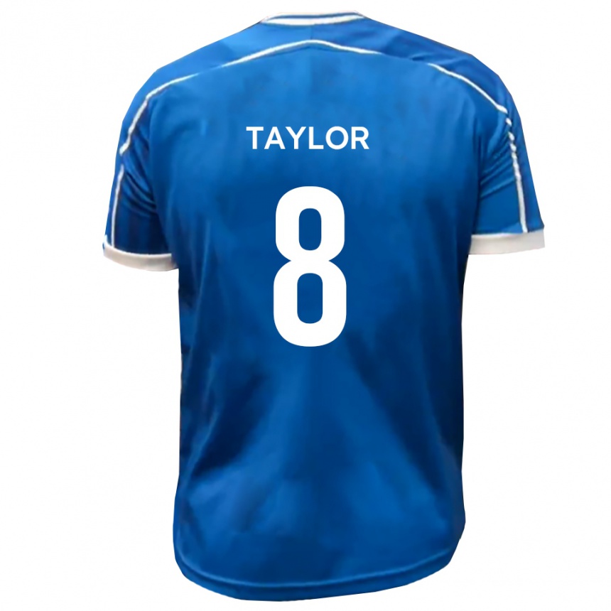 נשים כדורגל Jake Taylor #8 כחול לבן ג'רזי ביתית 2025/26