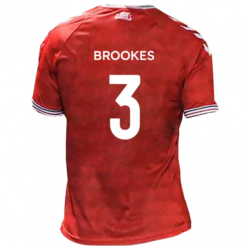 נשים כדורגל בן ג׳ורג׳י ברוקס #3 אדום לבן ג'רזי ביתית 2025/26
