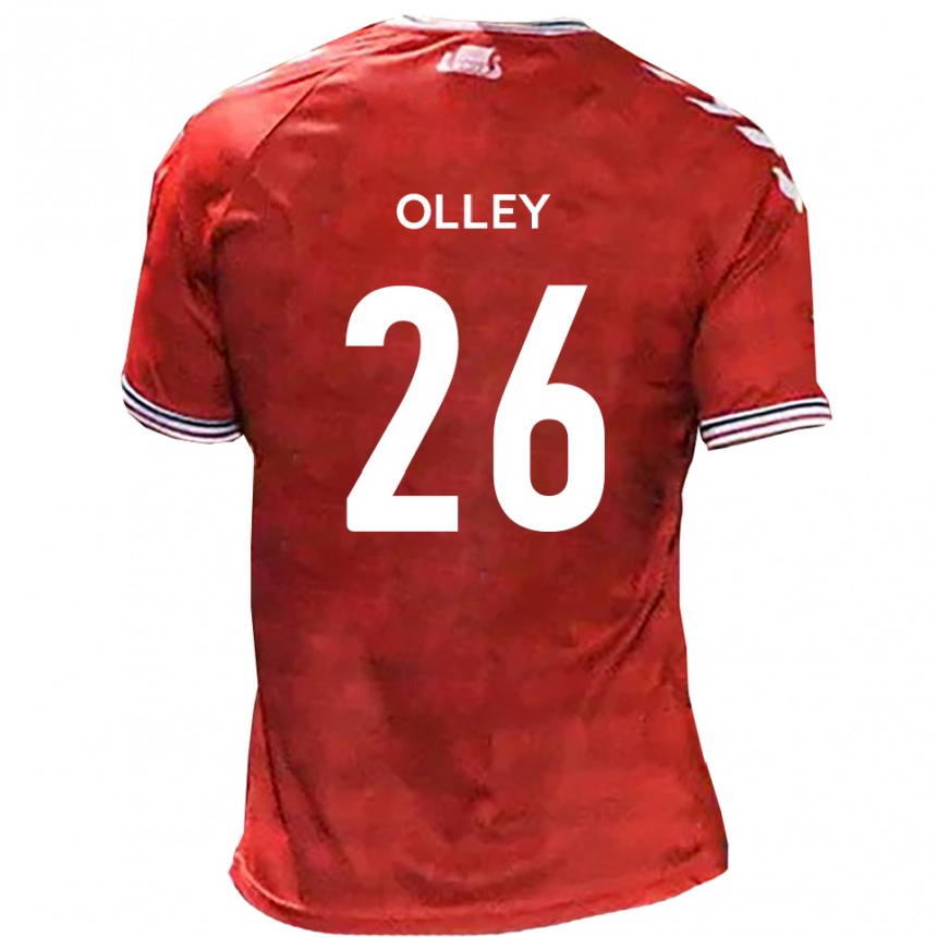 נשים כדורגל גרג אולי #26 אדום לבן ג'רזי ביתית 2025/26