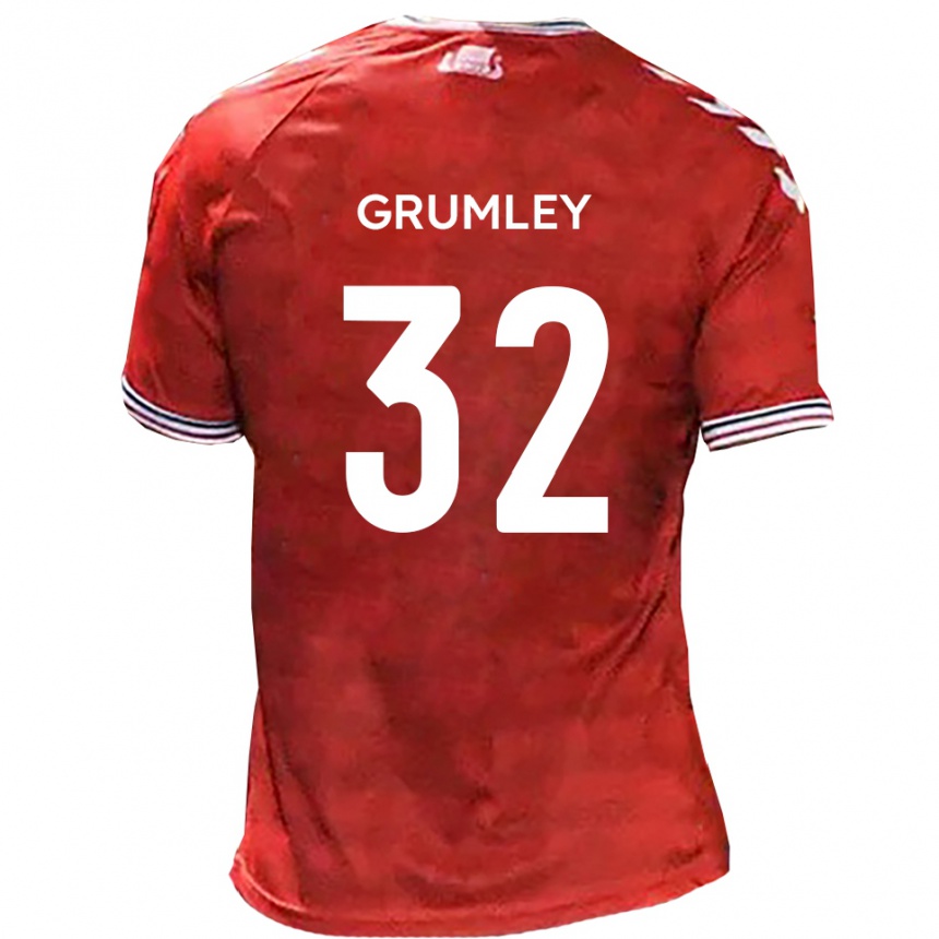 נשים כדורגל ג׳ורג׳ גראמלאי #32 אדום לבן ג'רזי ביתית 2025/26
