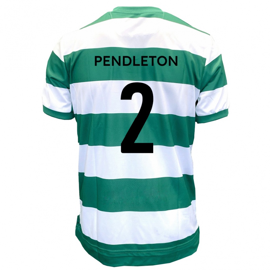 נשים כדורגל ביירון פנדלטון #2 ירוק לבן ג'רזי ביתית 2025/26