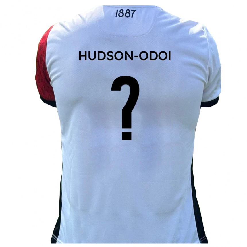 נשים כדורגל Jayden Hudson-Odoi #0 אדום לבן ג'רזי ביתית 2025/26